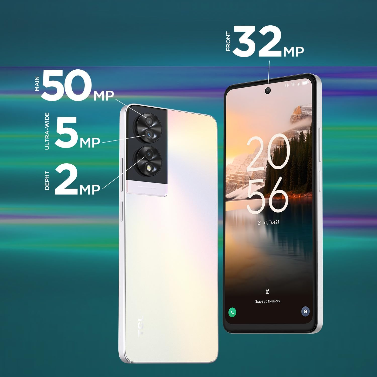 TCL 40 NXTAPER 256GB/8GB RAM 4G Dual SIM Opalescent