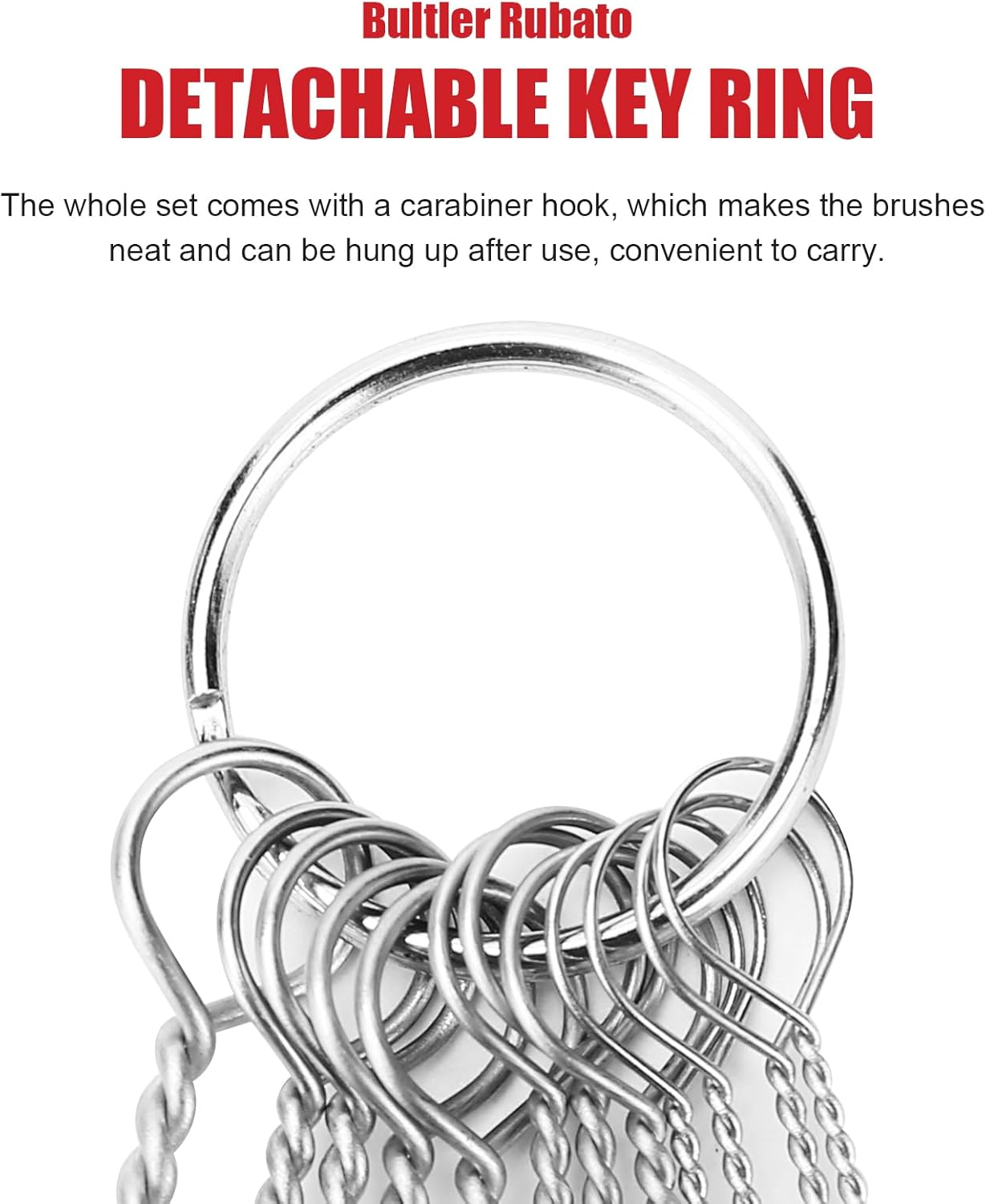 Bultler Rubato Bottle Cleaner Brush Set, 12 Pcs Straw Cleaning Brush, Nylon Tube Brush, Long Cleaning Brush Kit for Small Pipe Bottle, Tumbler, Drinking Glasses, Water Cup, Tea Pot Spout(White) - White image number 4