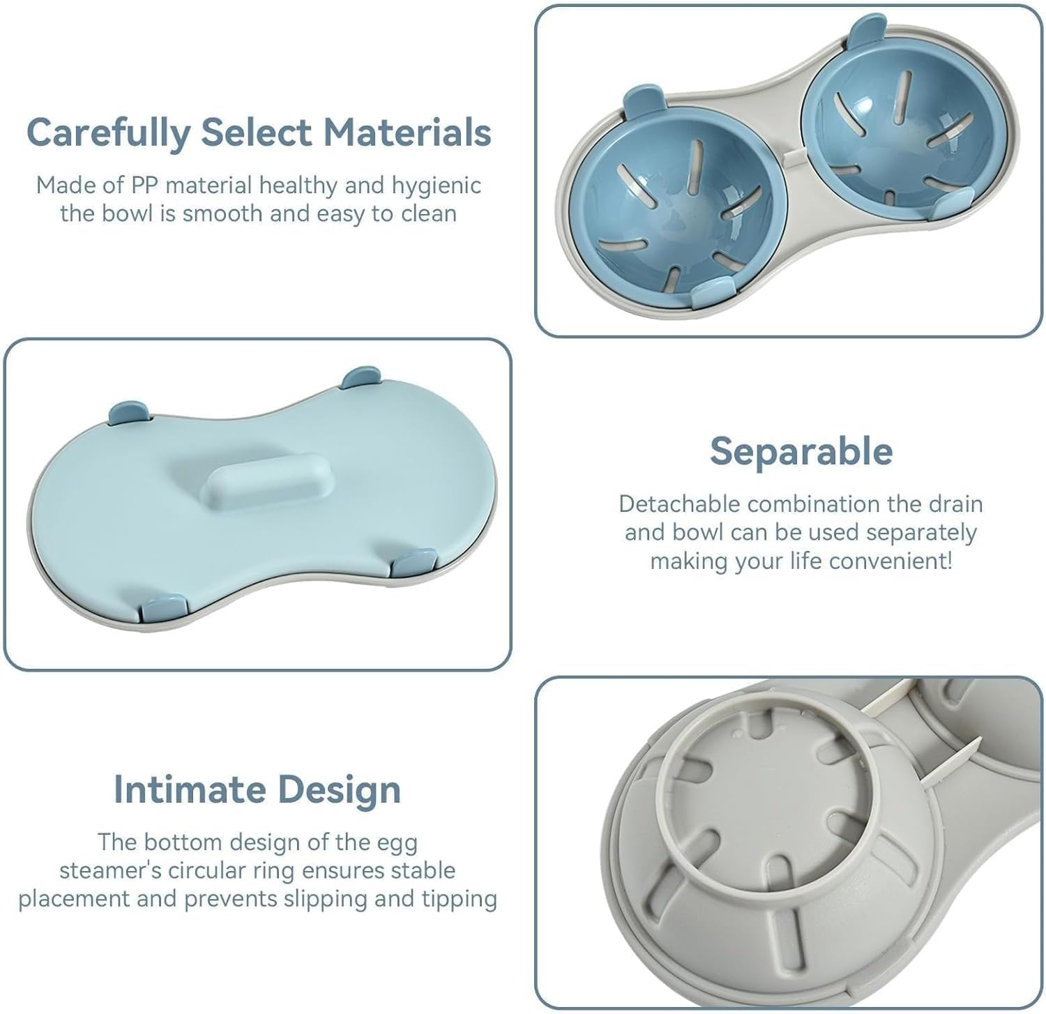 Egg Poacher Microwave Egg Cooker, 2 Cavity Edible Silicone Double Drain Poached Egg Cups, Microwave Egg Poacher Kitchen Cooking Gadgets image number 1