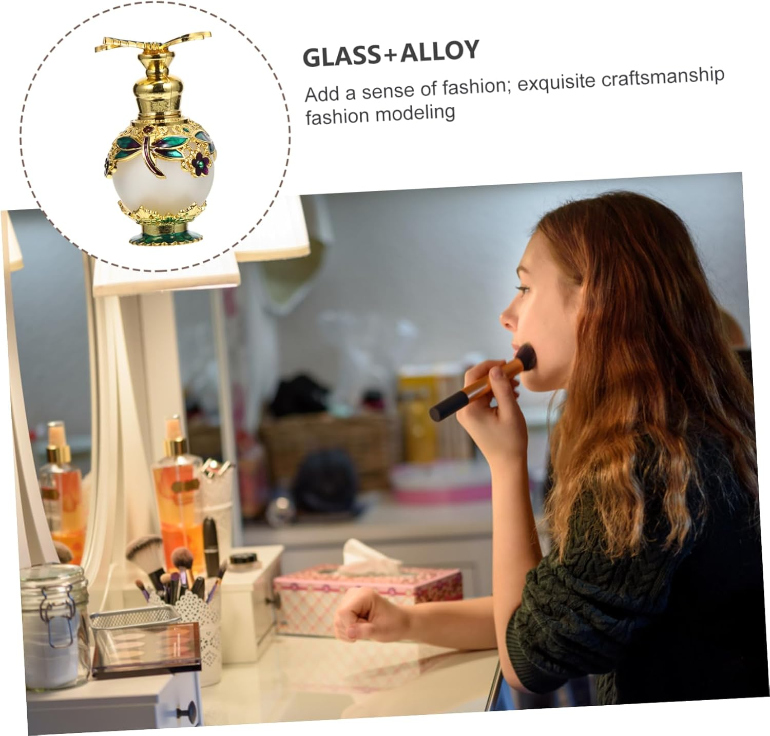 Mobestech 2Pcs Glass Aroma Bottle Refillable Essential Oil Bottle for Diffuser Fragrance Release Perfume Essential Oil Use in Home Fragrance image number 2