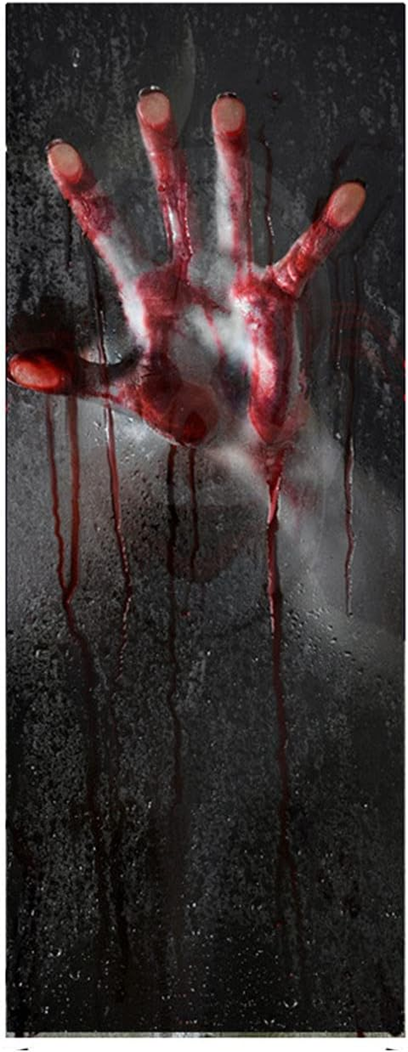 Halloween Decorations, Horror 3D Blood Handprint Door Stickers Bloody Window Decals Waterproof PVC Door Stickers Halloween Party Supplies for Home Decor/1032 image number 3