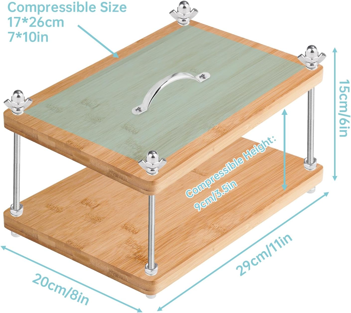 Nihome 35 PCS Book Press Binding Kit for Notebooks, Lesson Plans, Document Organization - Compact Bamboo Bookbinding Tools, Book Binding Supplies with Portable Handle for Beginners DIY image number 6