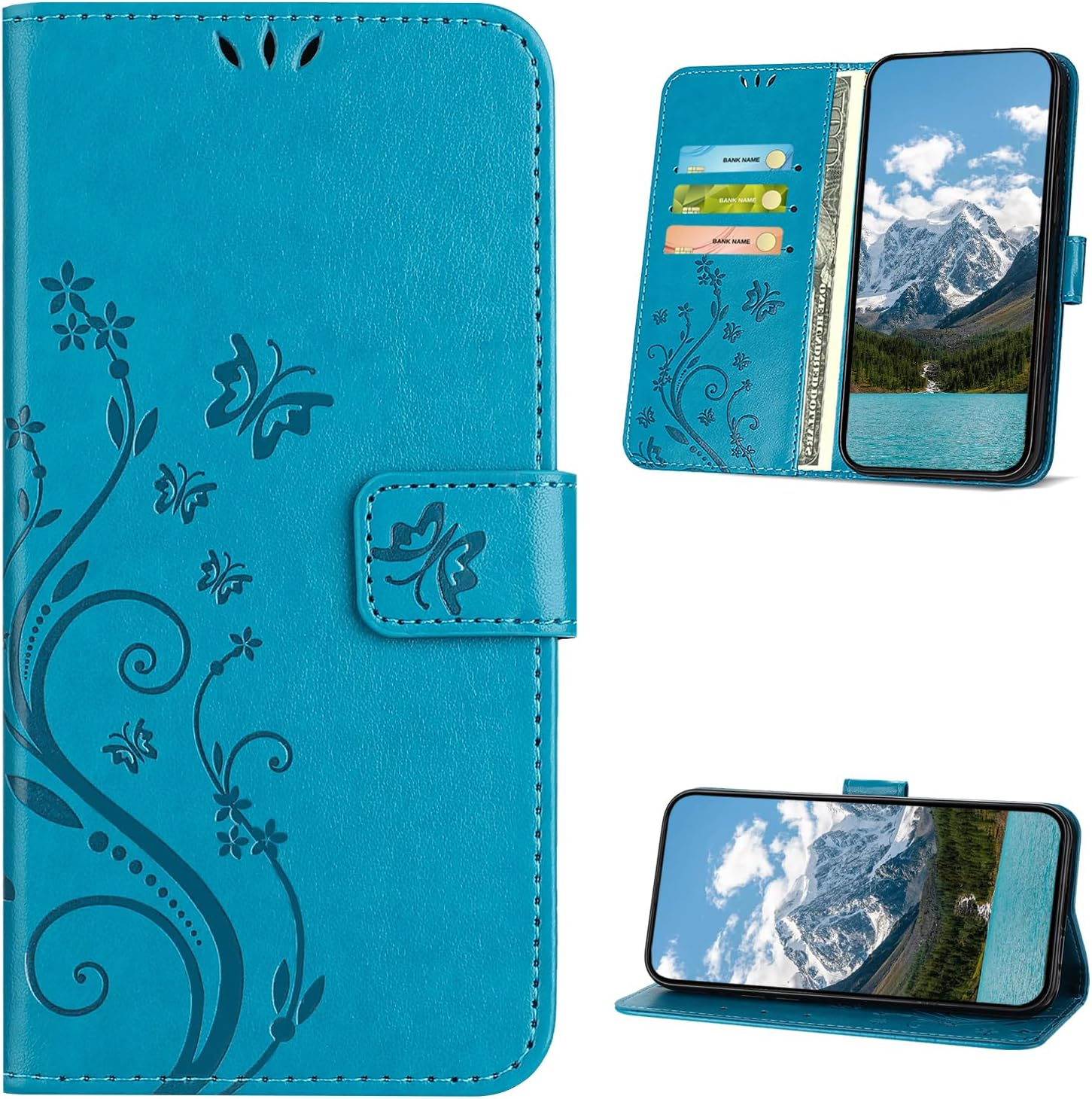 XINQCASE Mobile Phone Case for Oppo Find X3 Neo 5G Case, PU Leather Embossing Flip Case with Card Slot, Flip Case Protective Cover for Oppo Find X3 Neo 5G, Purple