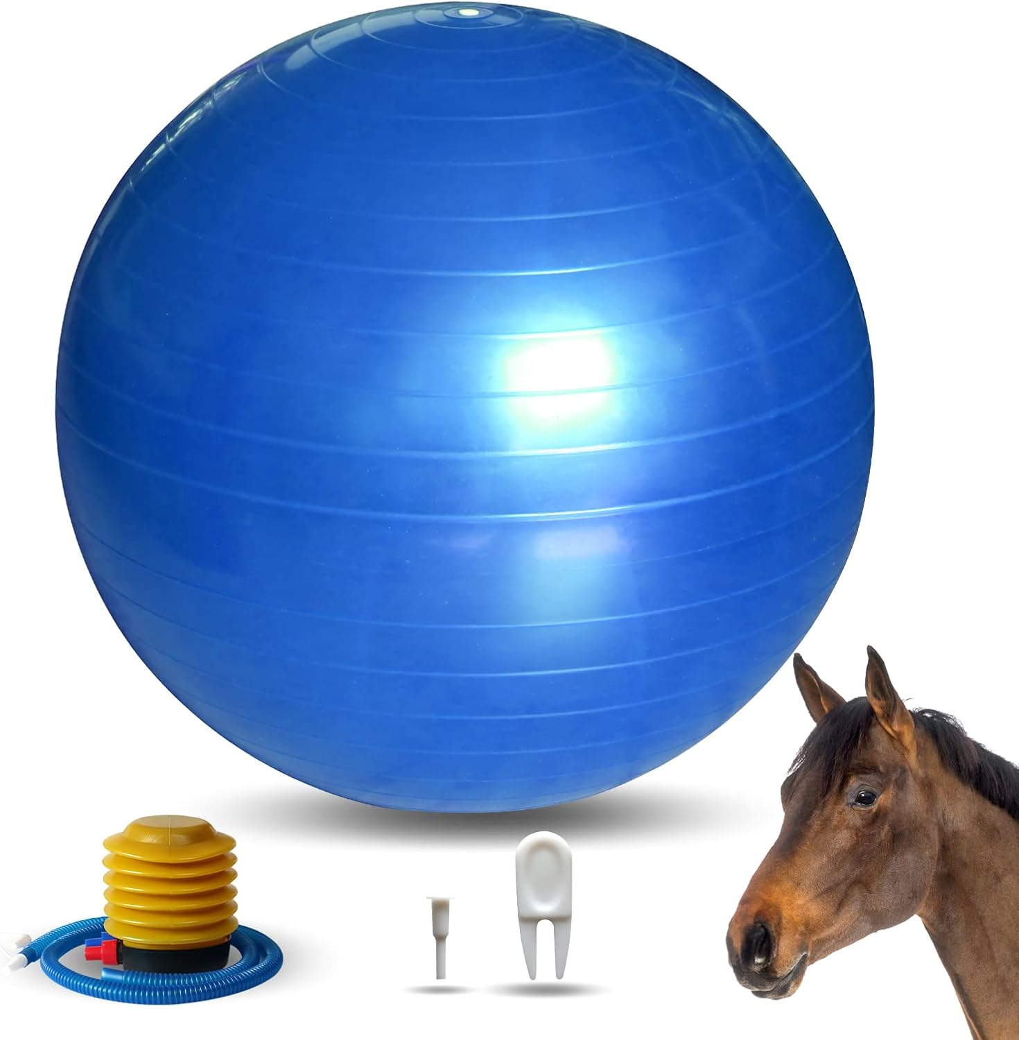 Ridefound 17 Inch Horse Play Balls Anti-Burst Herding Ball for Horse Mega Equine Ball for Play Training Horse Soccer Ball