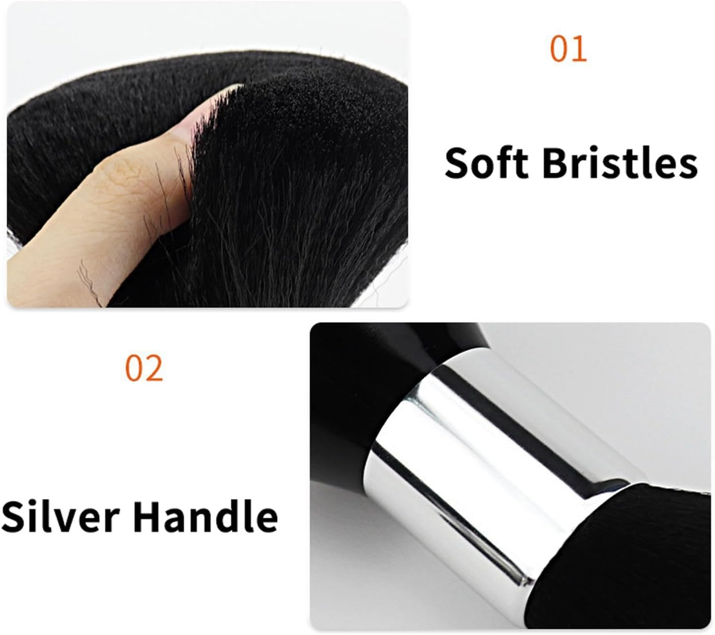 Neck Dust Brush, Portable Hair Brush, Soft Makeup Bristles, Hair Cutting Accessories for Hairdresser, Hairdresser, Hair Stylist image number 4