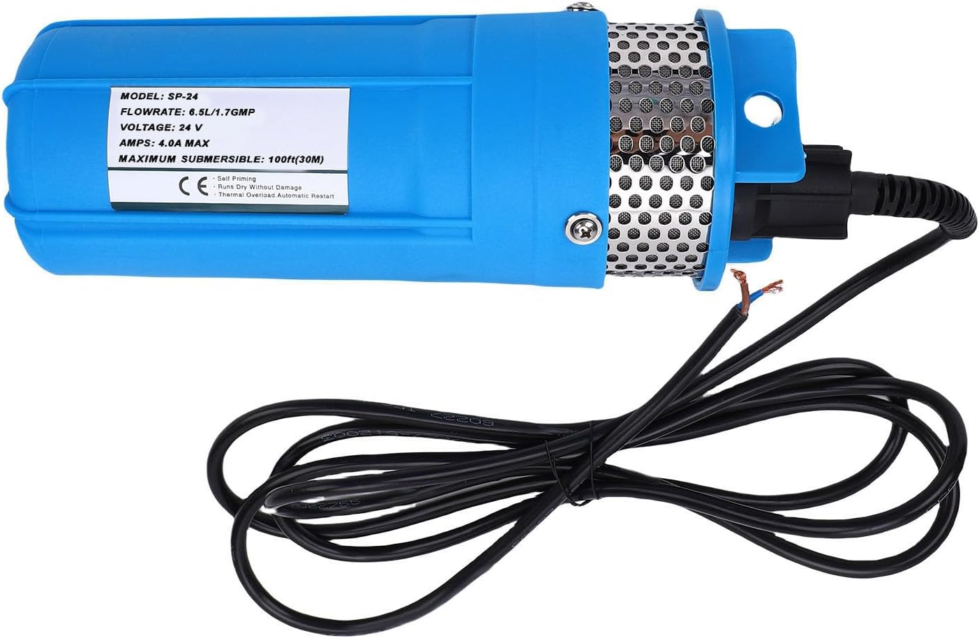 Cryfokt 96W Submersible Deep Well Pump, High Speed ​​Carbon Brush Motor for Fast Water Transport (DC24V) image number 5
