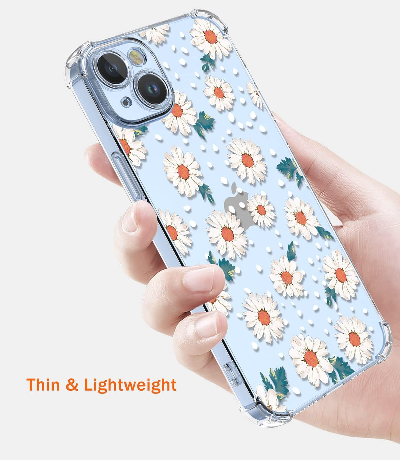 XINYEXIN Mobile Phone Case for Nothing CMF Phone 2 Pro Case Women Girls Flower Pattern Design Ultra Thin Transparent Protective Shockproof TPU Bumper Clear Case - Daisy image number 2