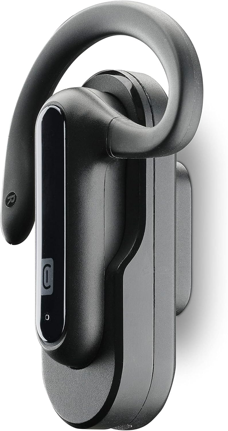 Cellularline | CAR Flat | Auricolare Bluetooth Mono Con Supporto Auto Da Bocchette Di Areazione O Adesivo - Talk Time: 6 Ore - Ricarica : 1.5 Ore - Portata: 10Mt