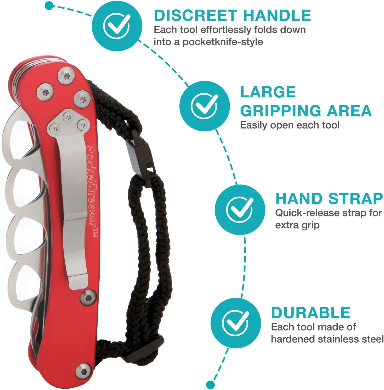 Healthsmart Dressing Aid Pocketdresser for Assistance with Button Hooks, Zipper Pulls and Shoelaces image number 2