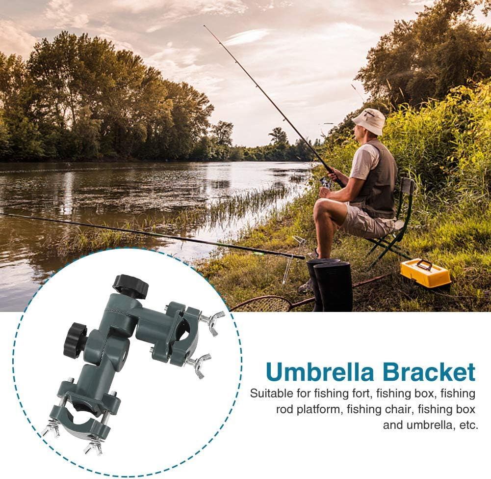 Faddare Fishing Chair Umbrella Stand Bracket, 360 Degree Rotation Adjustable Fishing Rod Holder, Chair Stand Lures Dish/Flashlight Holder, Fishing Pole Bracket Connect image number 3