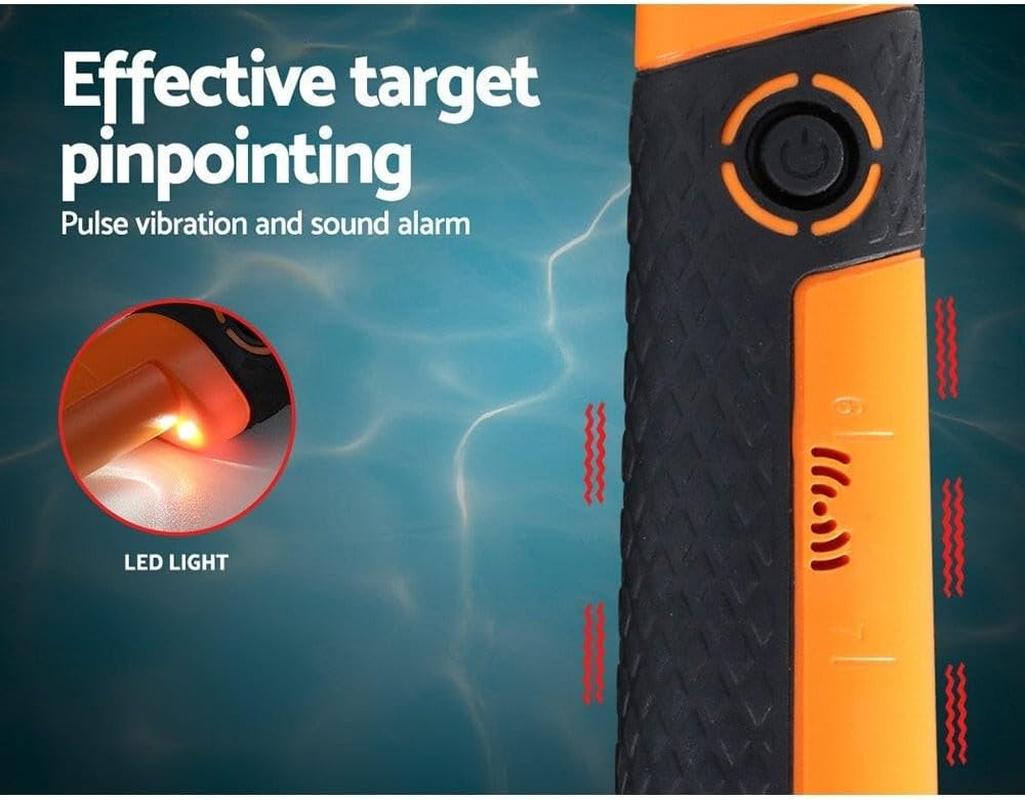 Weisshorn Metal Detector, Portable Handheld Pinpointer Finder Bounty Hunter Tracker Gold Detectors Pin Pointer Outdoor Beach Camping Detecting Equipment, with Belt Holster Black