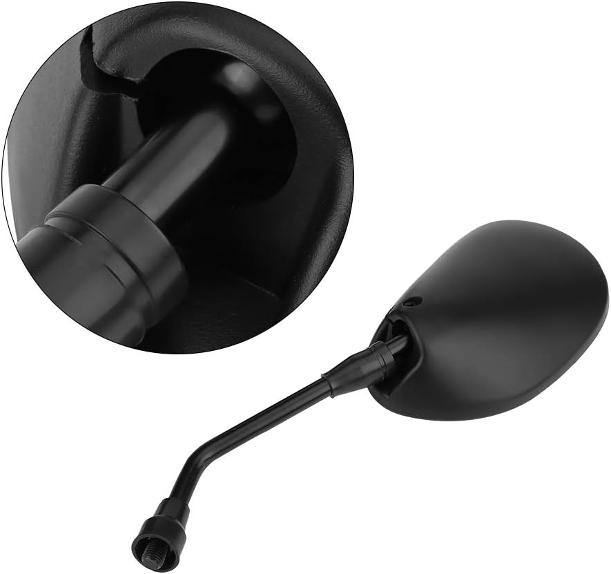 Motorbike Handle Bar Mirror, Clear Vision 1 Pair Motorcycle Rear View Mirrors Collision Resistance Left Right Universal for Modification image number 5