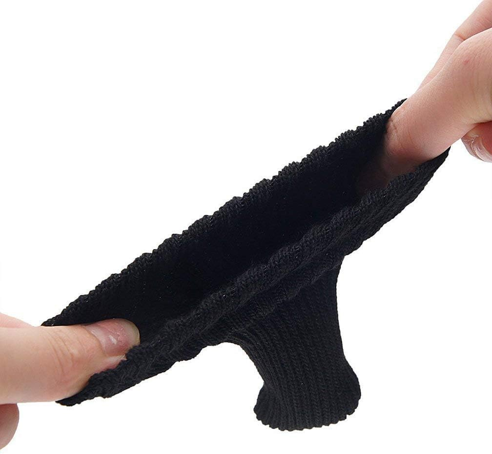 (Black) - TEKEFT 20PCS Chair Socks, Furniture Leg Feet Wood Floor Protectors Set, Cross Knitted, Black - Black image number 2