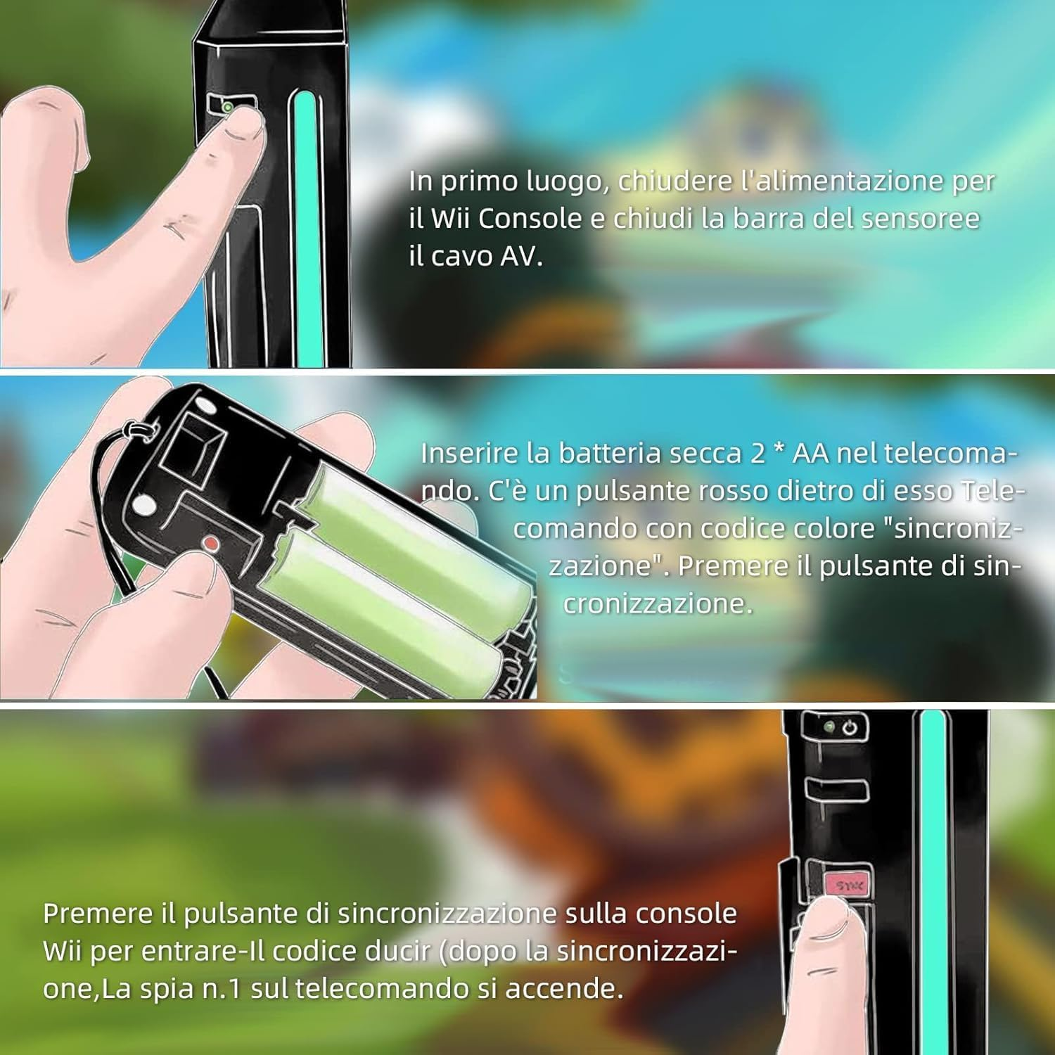 Wii Controller 2 Pack - Wii Remote with Silicone Case and Wrist Strap (Red+Blue) image number 4