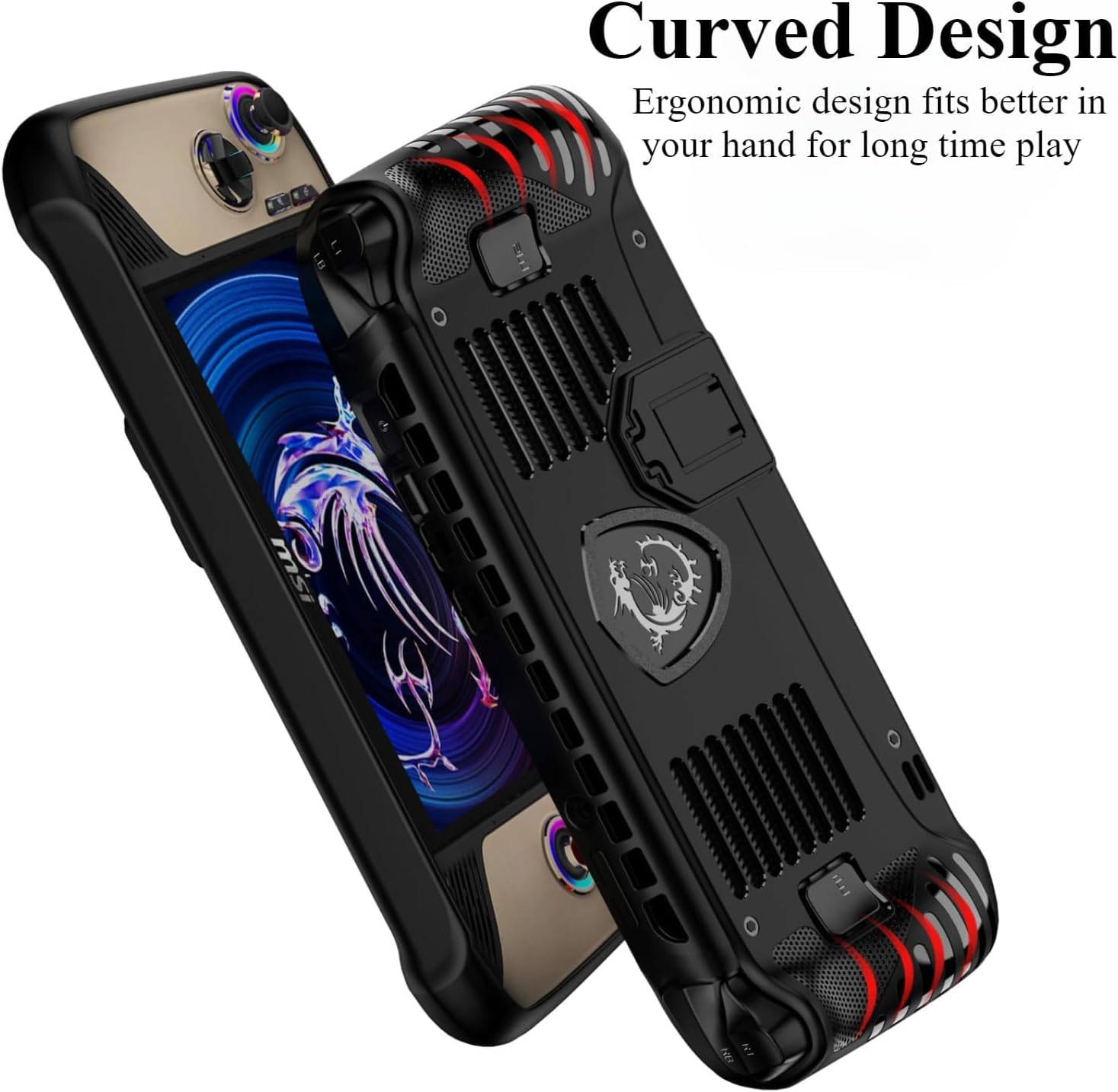 Pidynx Handheld Storage Bag + Protective Case + 8&rdquo; Frosted Film for MSI Claw8 Handheld EVA Leather Anti-Glare Film Anti-Blue Light Film image number 3