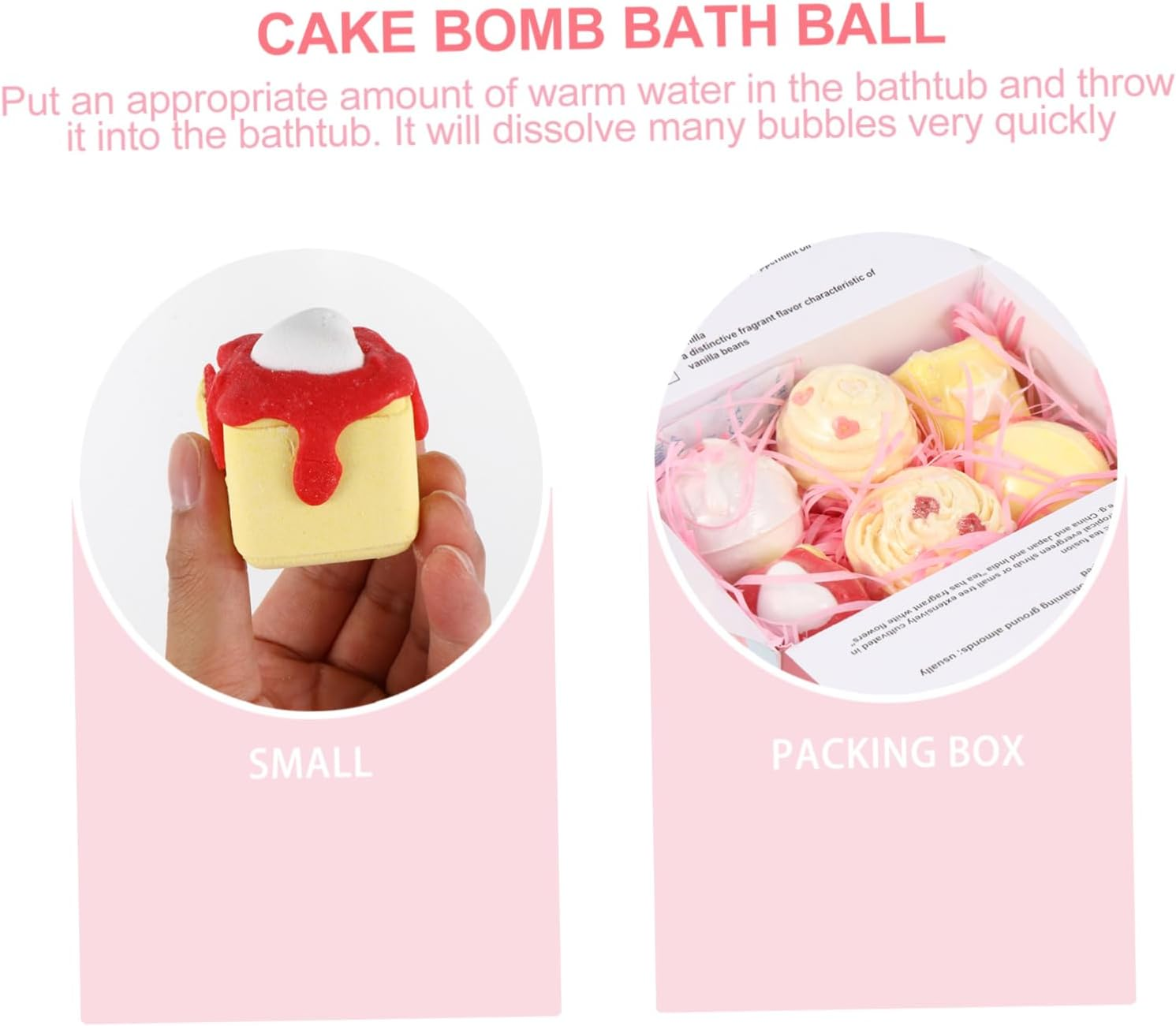 Gogogmee 6Pcs Spa Shower Bubble Cake Shape Bath Salts Natural Balls for Home Travel image number 4