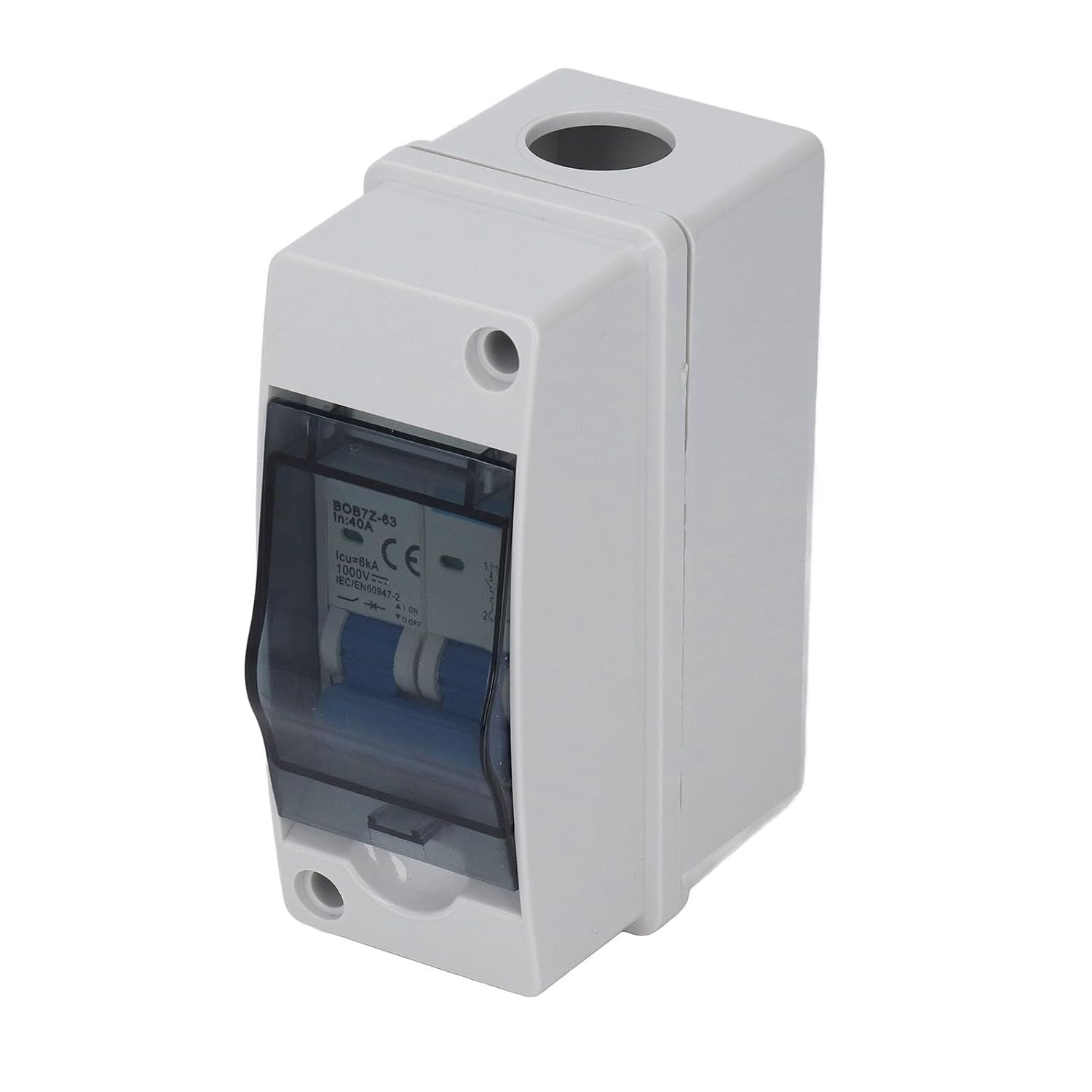 Miniature Circuit Breaker with Transparent Cover for Harsh Weather and Environmental Use, DC Disconnect Switch 40A