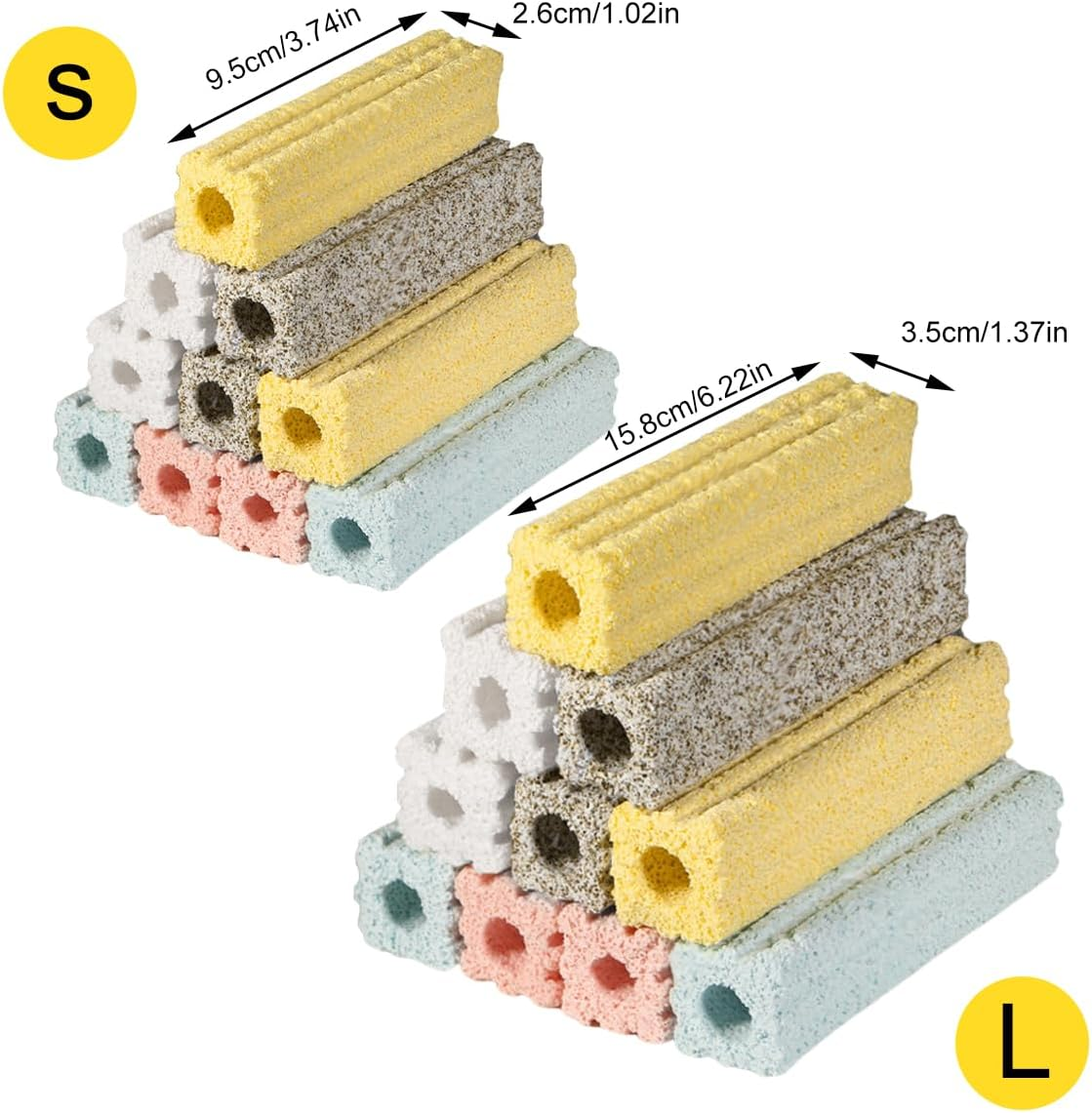 AIMALL Nano Quartz Stone Aquarium Filter Media, Bacterial House Water Purification Blocks, Universal Nitrification Bacteria Support image number 4