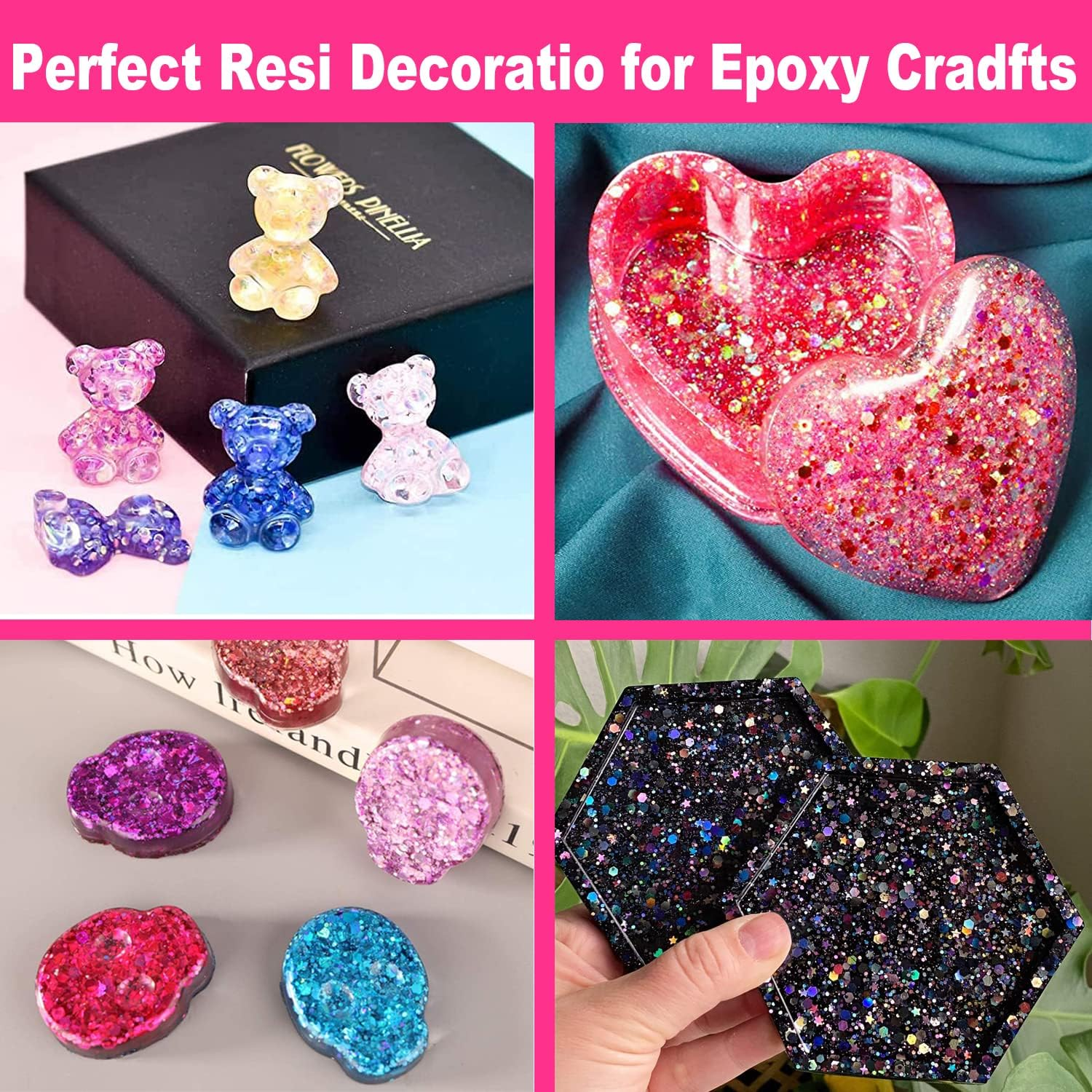 Holographic Chunky Glitter, 100G Royal Blue Cosmetic Craft Glitter for Epoxy Resin, Nail Sequins Iridescent Flakes, Body, Face, Hair, Nail, Glitter Slime Making image number 5