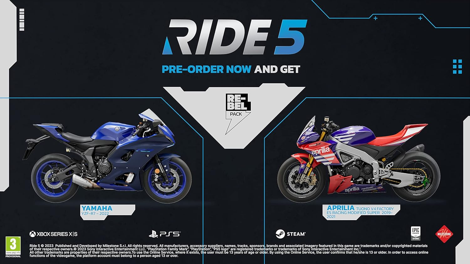 Ride 5 - Rebel Edition (Playstation 5) - Includes Amazon Exclusive Rebel DLC image number 3