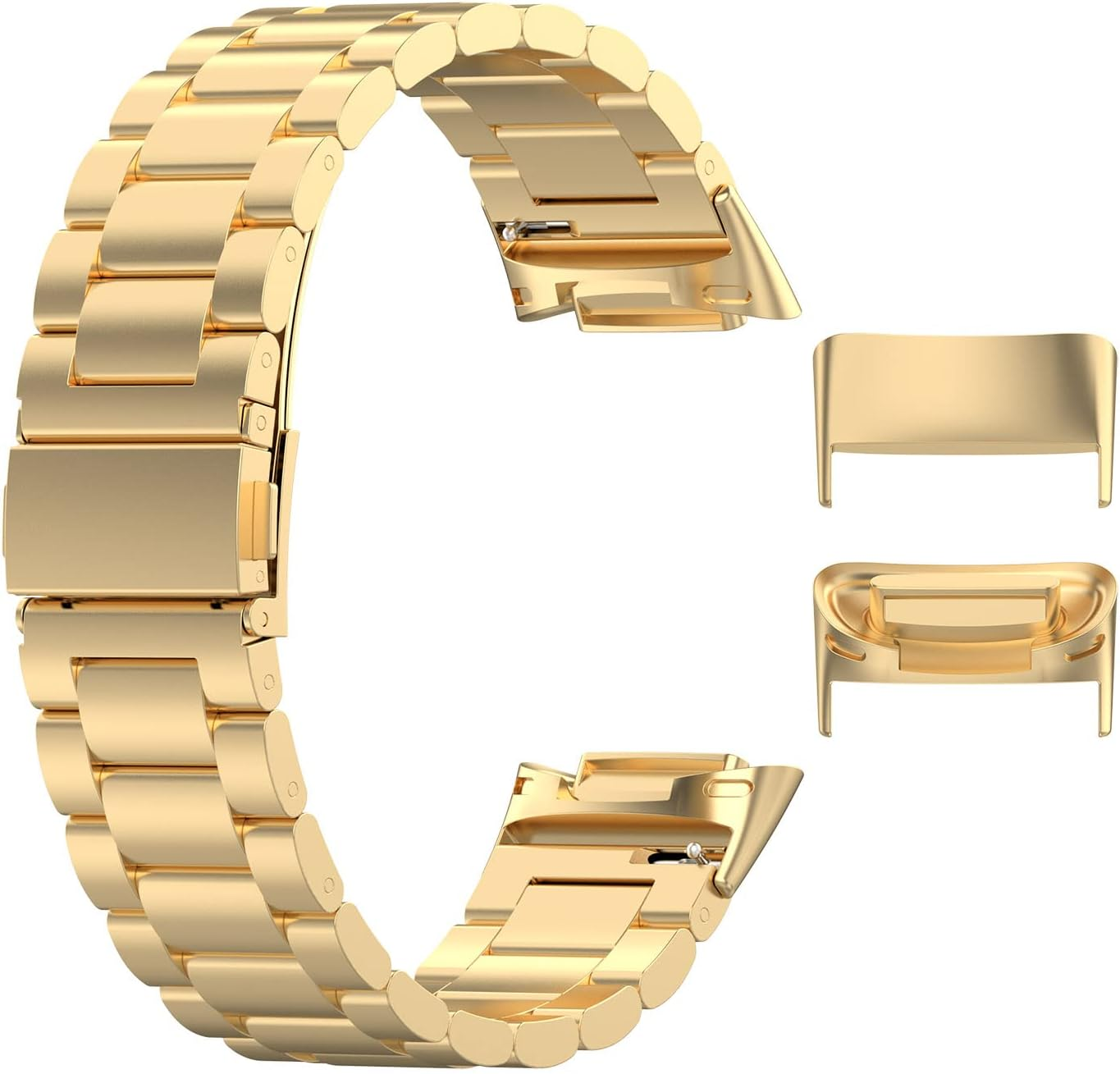 For Fitbit Charge 6 Band/Fitbit Charge 5 Band Women Men,Metal Stainless Steel Strap Replacement Wristbands image number 6