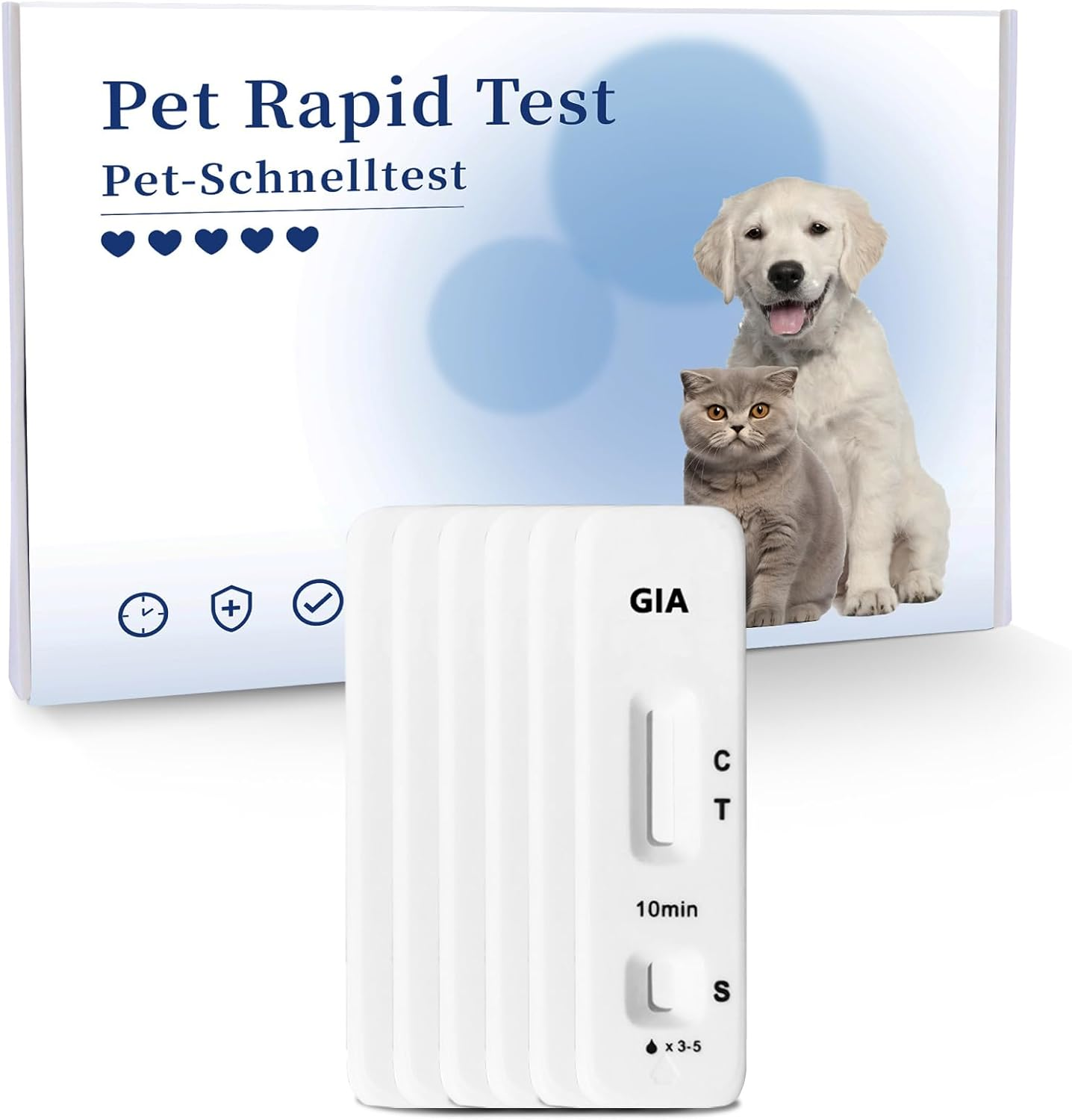 BELABB&reg; Giardien Test Dog & Cat Test Kits for Aquariums - Easy to Use, Quick Results, 6 Pieces