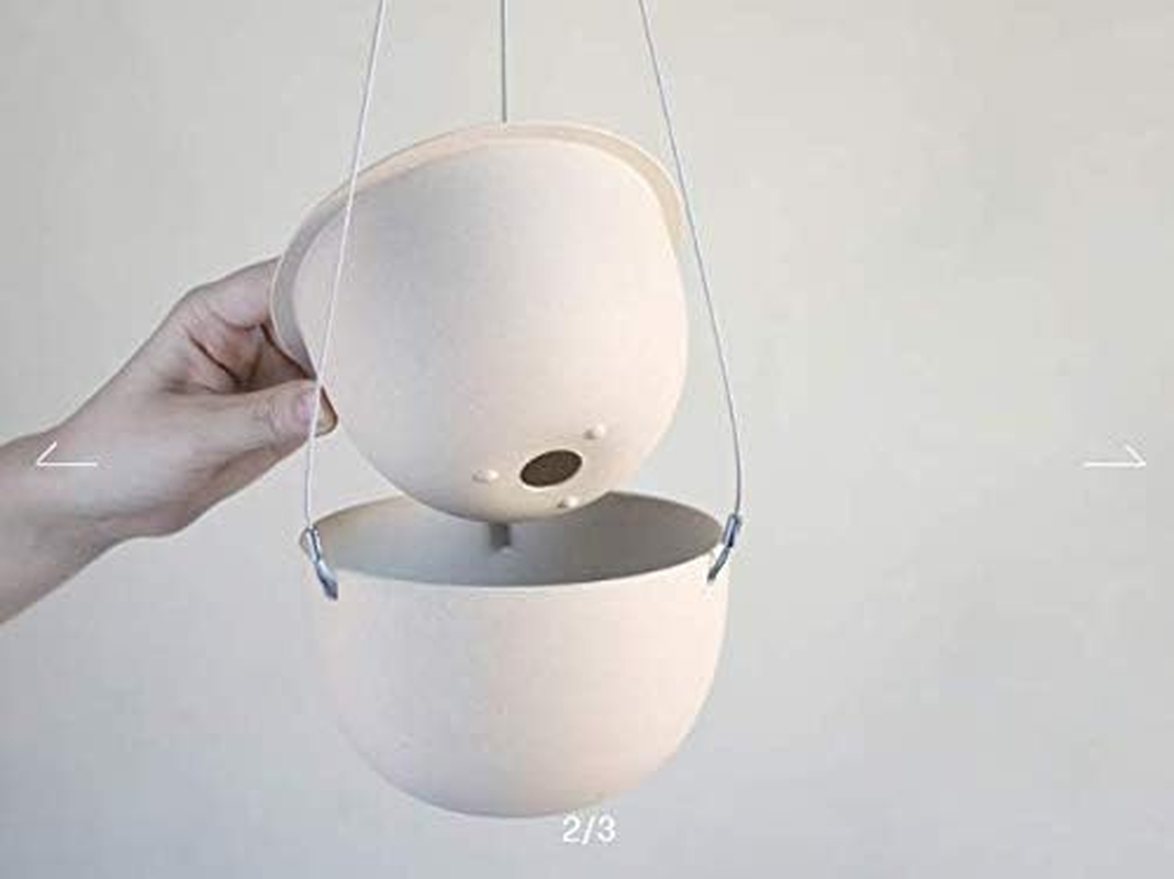 KINTO 29229 201_ Plant Pot 6.9 Inches (174 Mm) Beige Hanging Planter image number 4