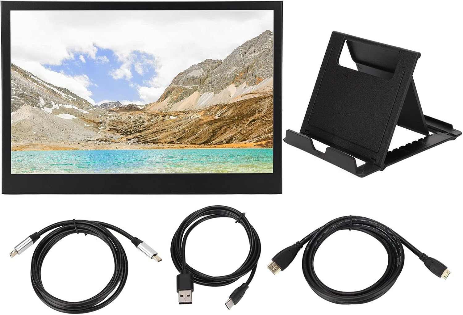 Portable USB C Monitor for Mobile Phones, 13Inch IPS HD 1440X900 Screen Display with Stand, Computer Gaming Monitor for Laptop image number 4