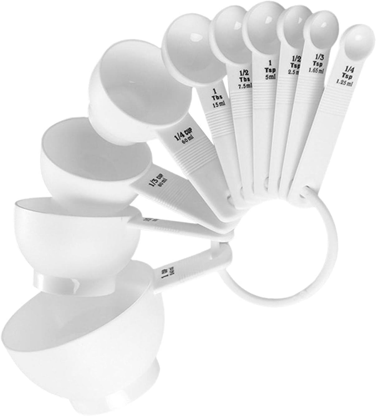 Measuring Cup Set - Simply Modern Professional 10-Pc PP Measuring Cups and Spoons Set with Handles | PP Kitchen Cooking Baking Stackable Measurement BPA Dishwasher Safe image number 2