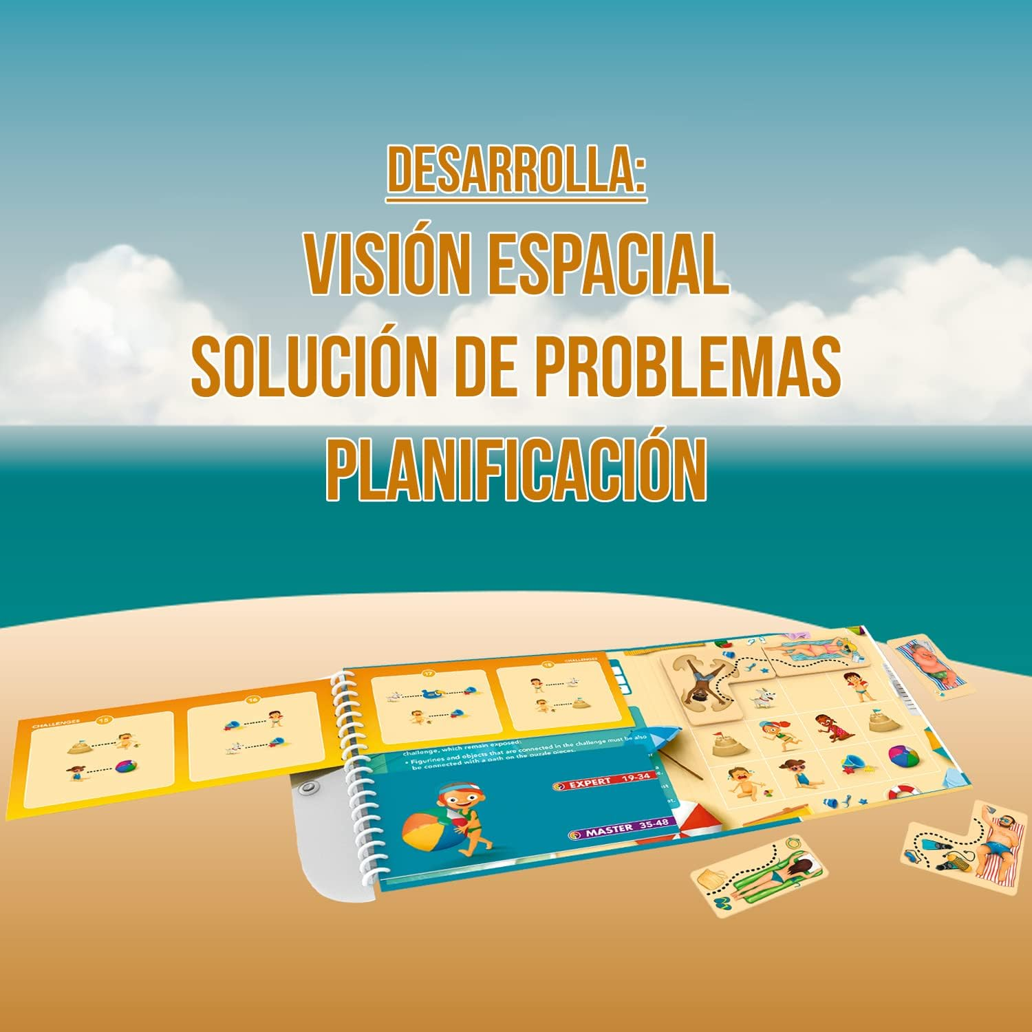 Smart Games Puzzle Beach Magnetic Puzzle Game Multicolour image number 3