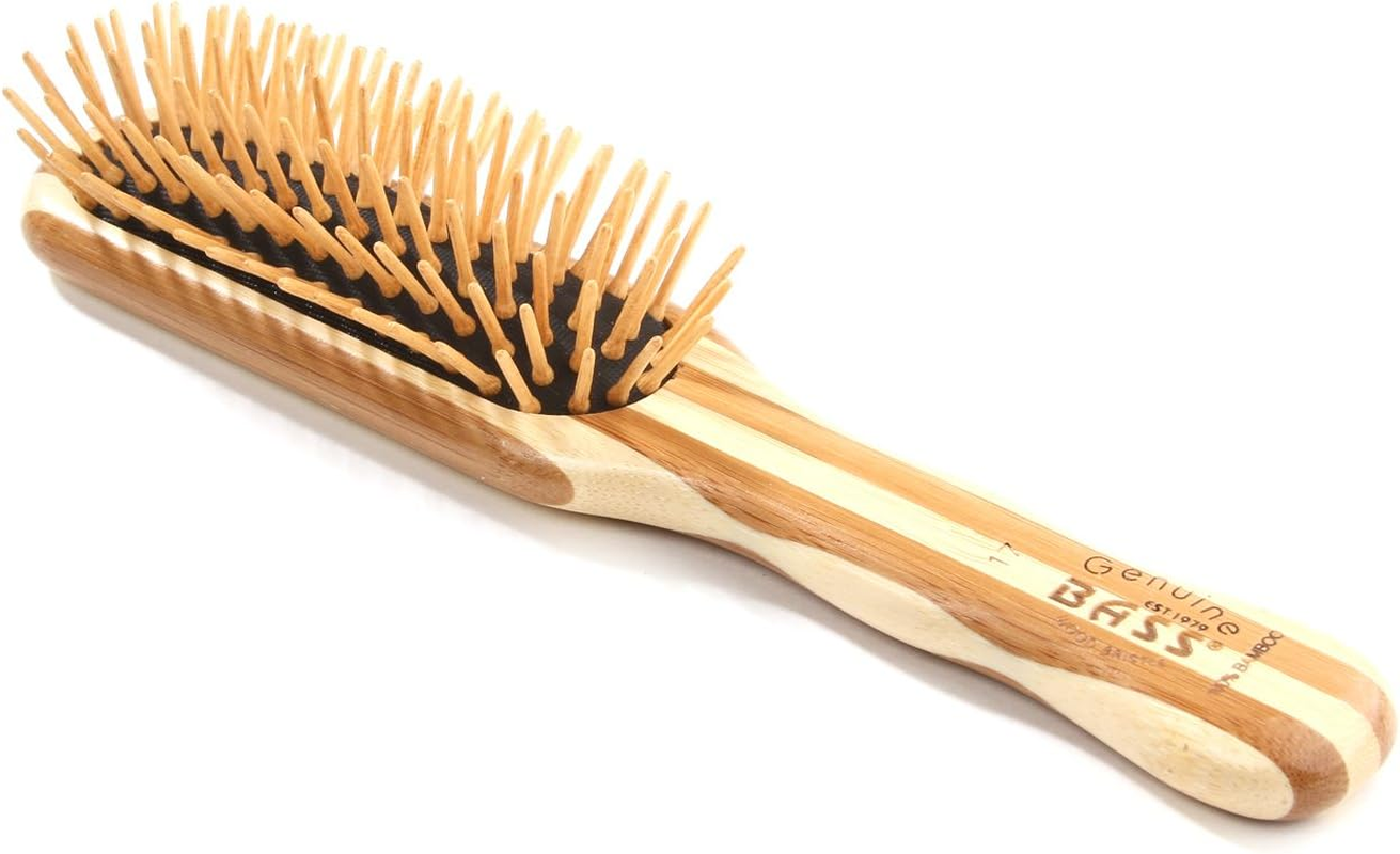 BASS BRUSHES Bamboo Wood Hair Brush, Professional Style image number 3
