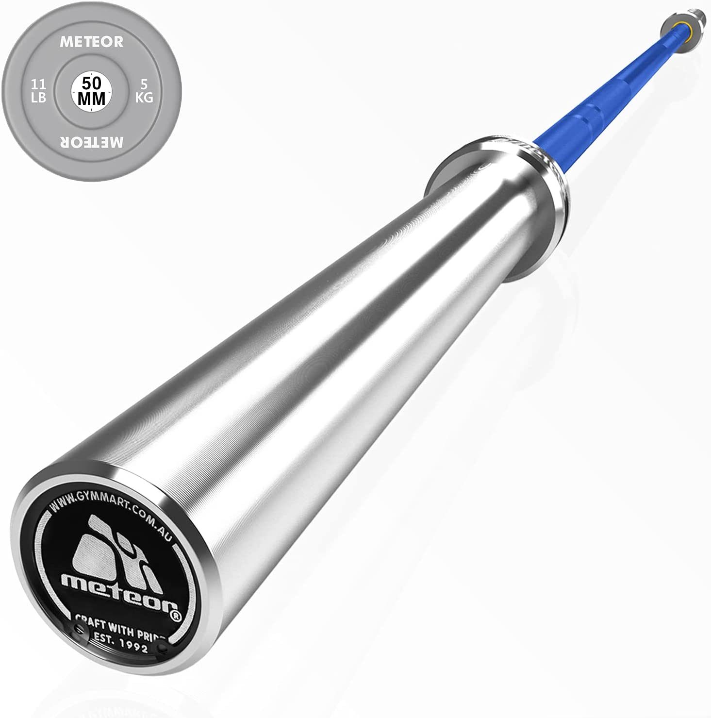 METEOR Olympic Barbell - Weightlifting, Dumbbell, Tricep, Ez Curl Bar - 20Kg, 50Mm Olympic Bar image number 4