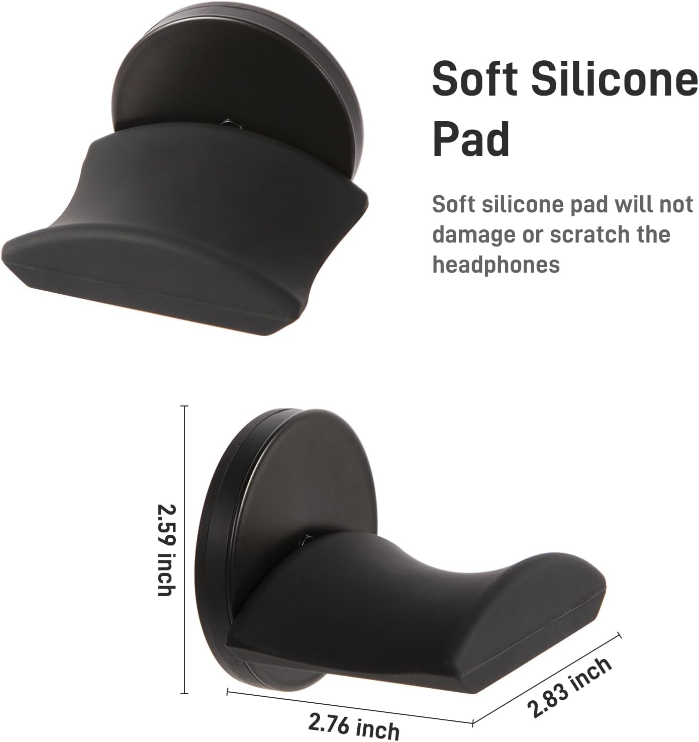 Dlilise Magnetic Headphone Holder, up to 30Lbs, Headset Hooks, Headphone Hanger for Desk & Table, Headphone Mount Stand with Rubber Pad, Compatible with All Computer/Gaming Headsets