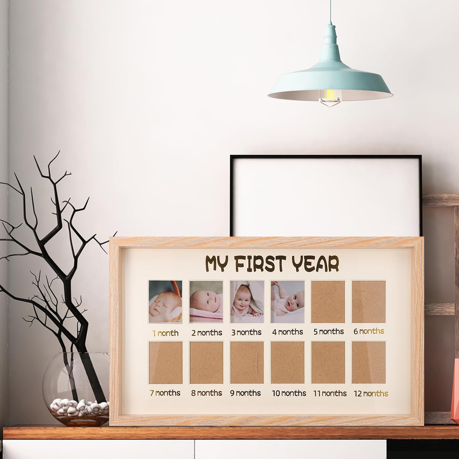 Kisangel Milestone Photo Frame for Display Fun Creative Home Decor for Shower Present Design for Tabletop Use image number 2