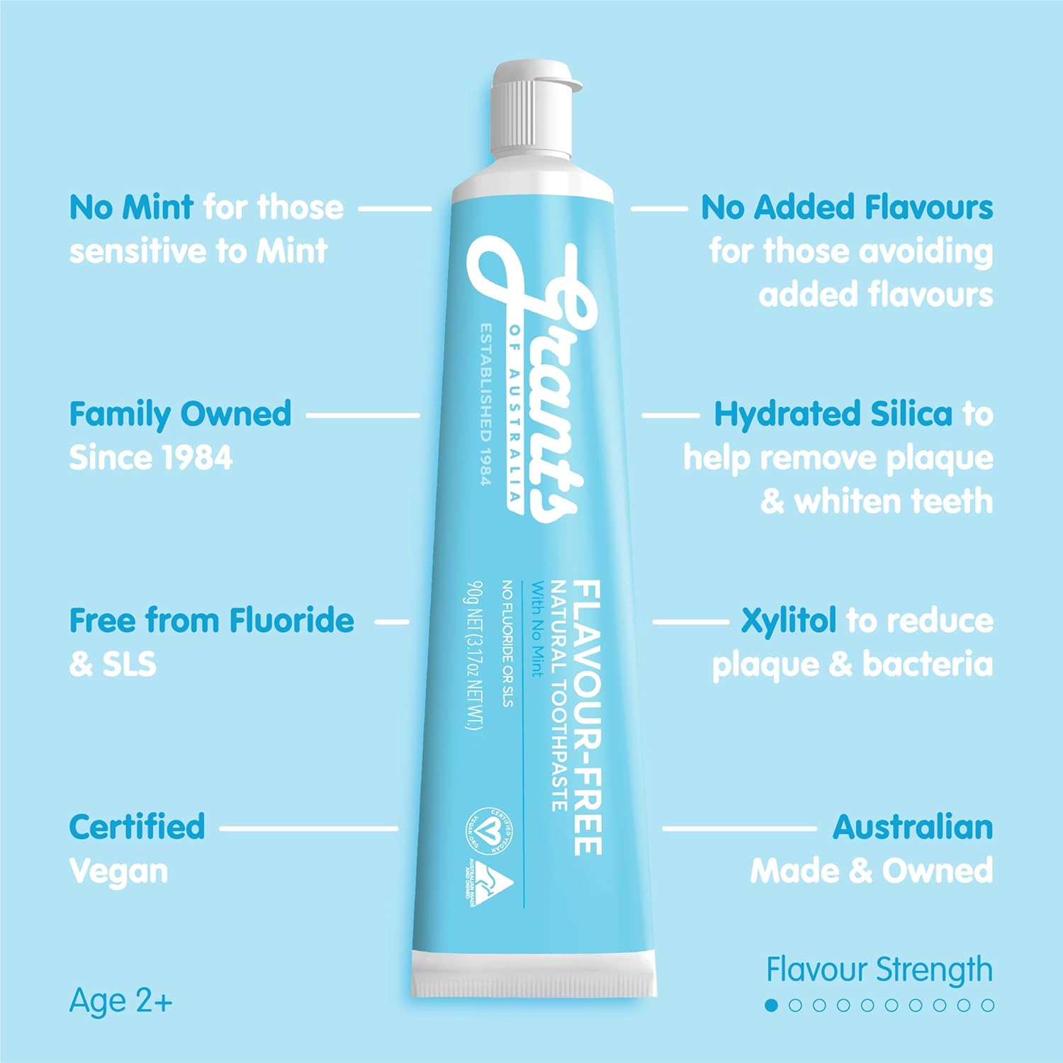 Grants Flavour Free Toothpaste with No Mint 90G Pack of 1 image number 2