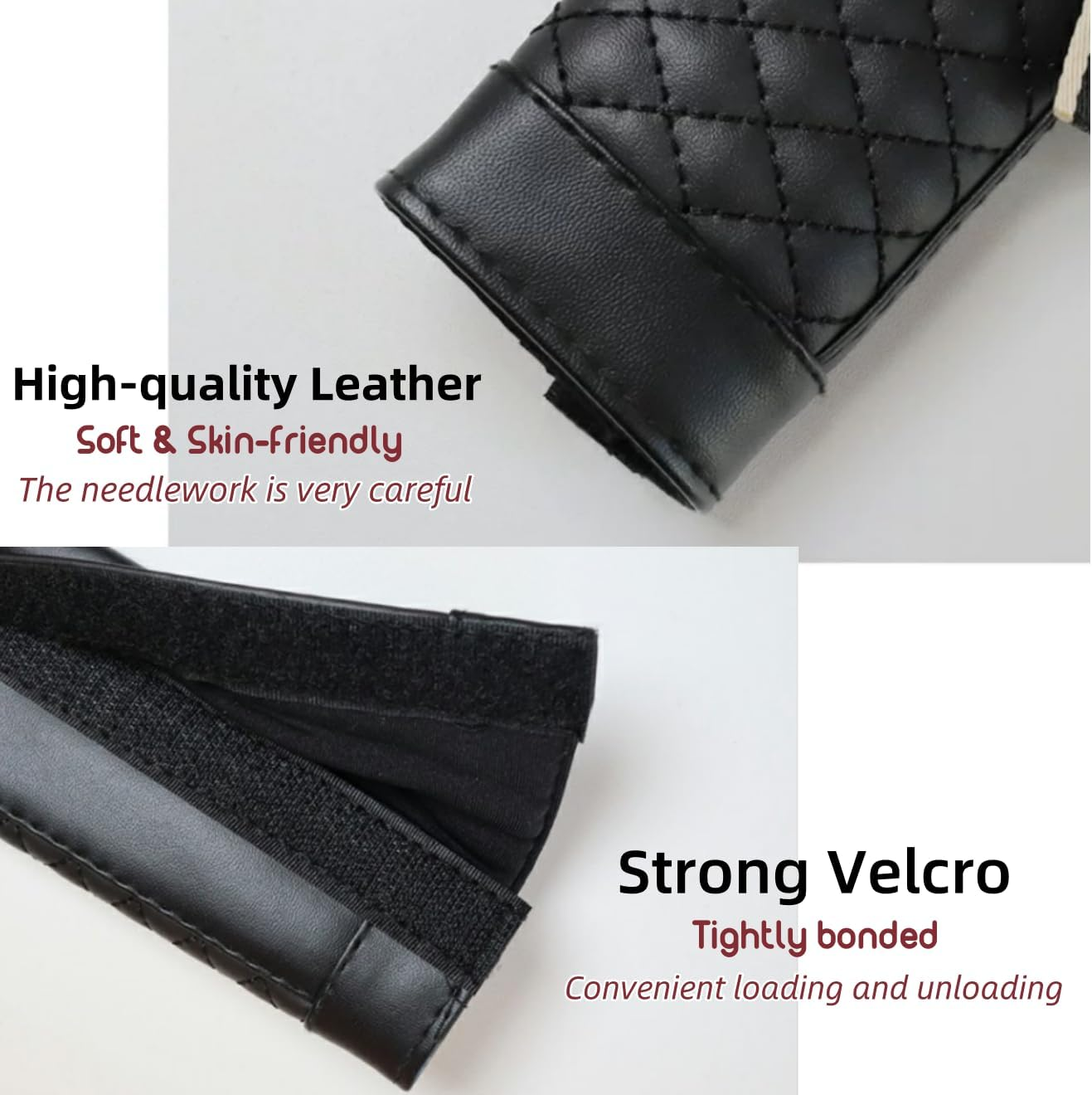 Zigihos Cute Bow Leather Car Seat Belt Cover Pads,2 Pcs & 4 Pcs Seat Belt Cover for Shoulder, Seatbelt Cushion, Car Seat Strap Pads, Seatbelt Covers for Women (Black,2) image number 1