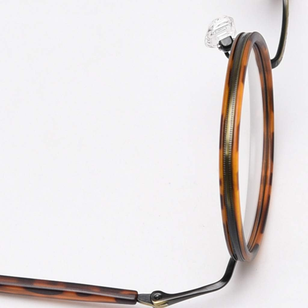 Kachawoo Retro Style Vintage round Glasses Frame Acetate Clear Lens Optical Eyewear - Matte Black image number 3