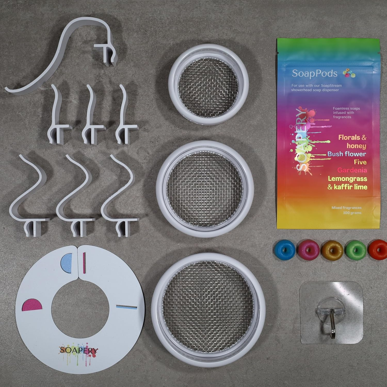 Soappods Bushflower Scent, Luxury Foamless Soap, Please Use with Soapstream, Showerhead Soap Dispenser by Soapery image number 1