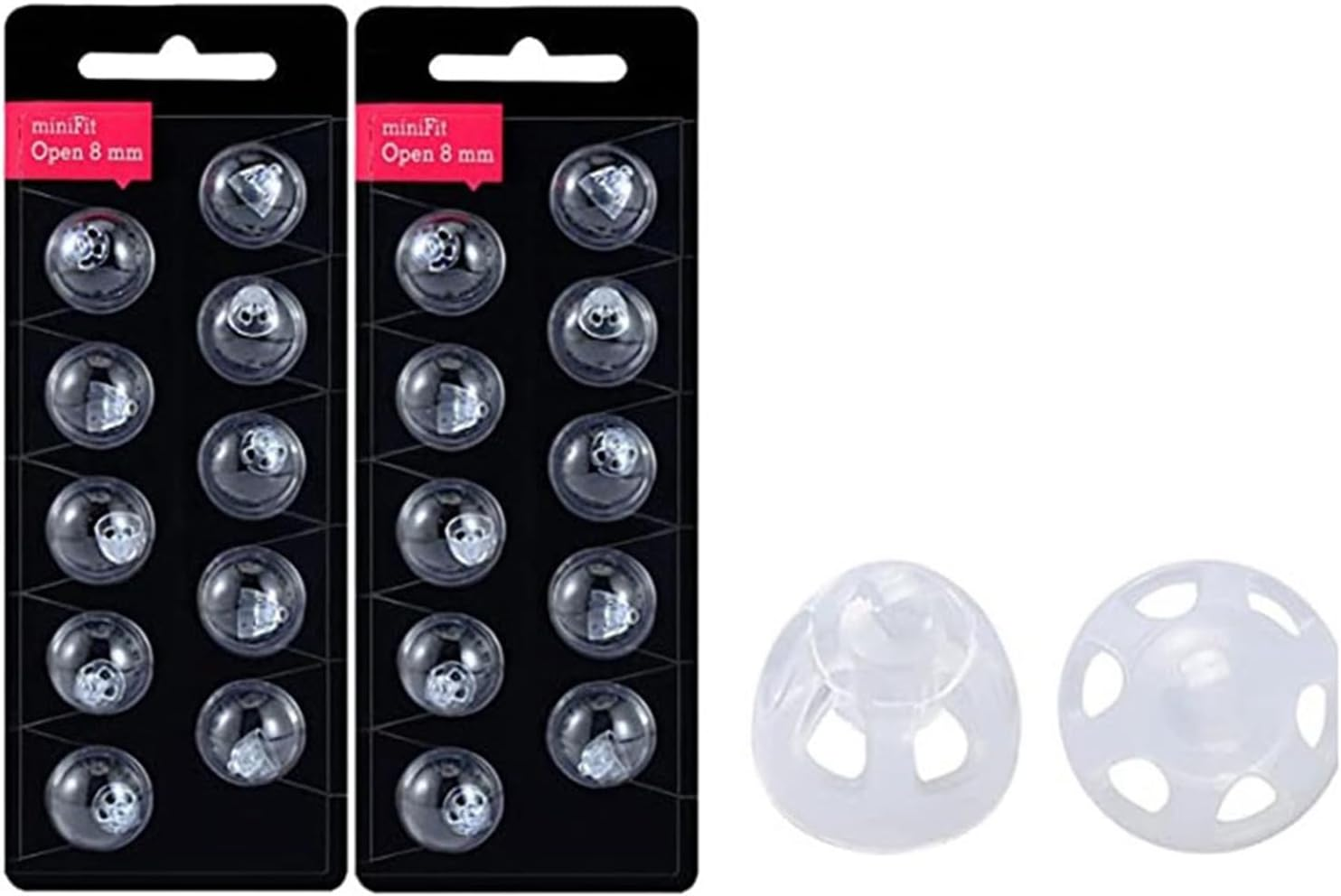 Hearing Aid Domes for Minifit Open Vent Domes: 6 Packs (8Mm),Universal Domes for Hearing Aid Supplies image number 2