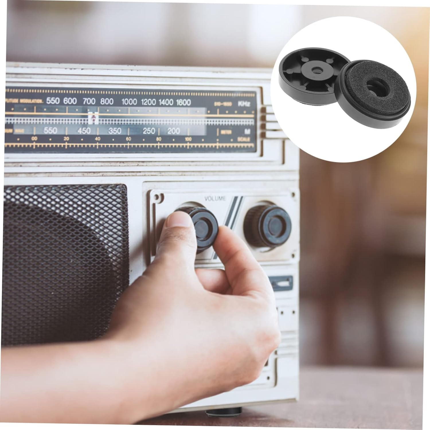 BRIGHTFUFU 10Pcs 30X8Mm Speaker Isolation Pad and Subwoofer Isolation Feet Set Foam Vibration Damping Stand for Hifi Audio Equipment and in Home Theater