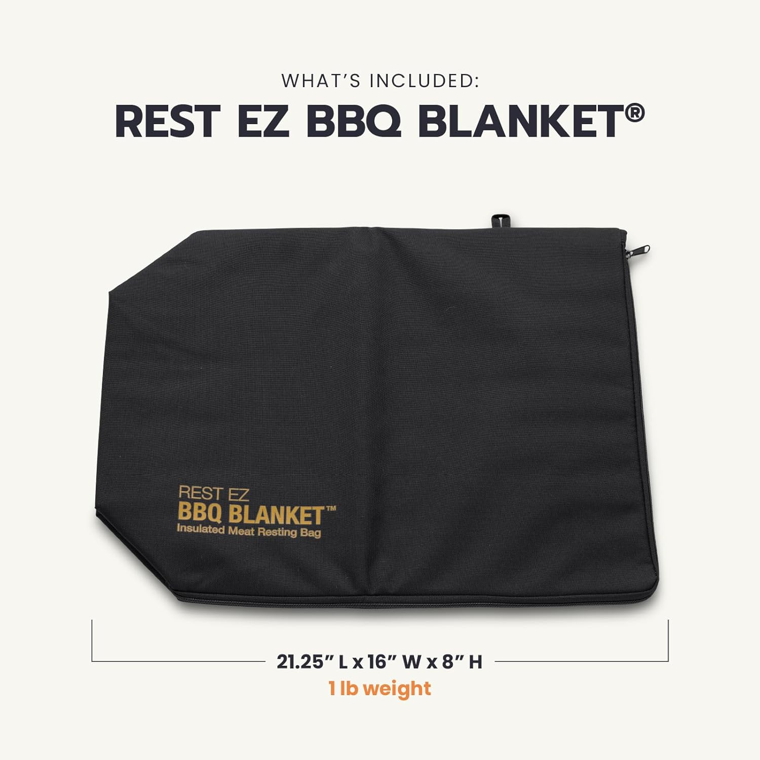Rest EZ BBQ Blanket&reg; - Insulated Meat Resting Bag for Moisture Retention and Tender BBQ - Heavy-Duty with Wide Mouth Design for Briskets, Pork Shoulders, Steaks - Black - Khaki image number 2