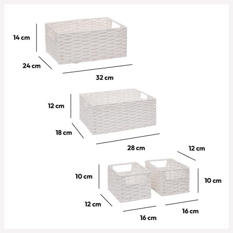 5Five - 4 Storage Baskets "Baskets" White image number 1