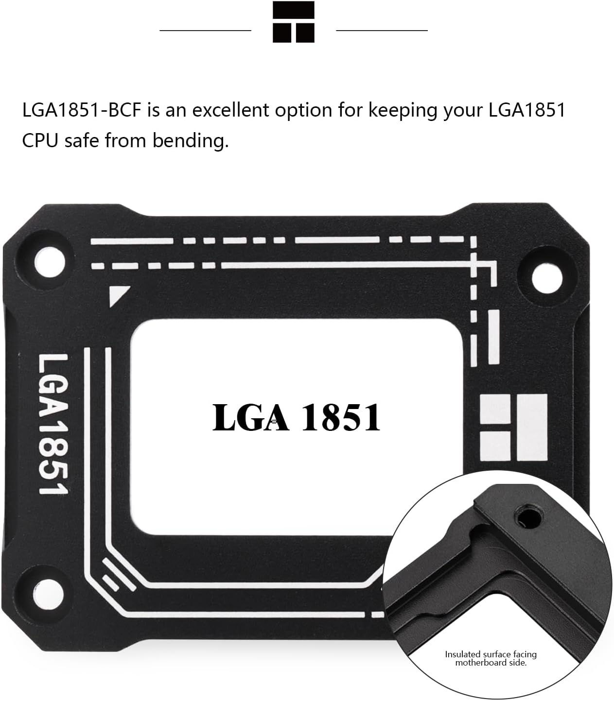 Thermalright Lga1851 BCF Black CPU Holder,Cpu anti Bending Fixed Bracket,Easy to Install,Full Fit Fixed Seamless Installation,All Aluminum Alloy Anode Sandblasting Process,Intel 15Th CPU Holder image number 1