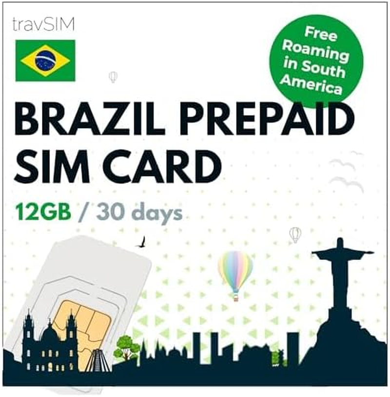 Travsim Brazil SIM Card | 12GB Mobile Data at 4G/5G Speeds | Free Roaming in South America | the Plan of Brazil SIM Card Is Valid for 30 Days image number 6
