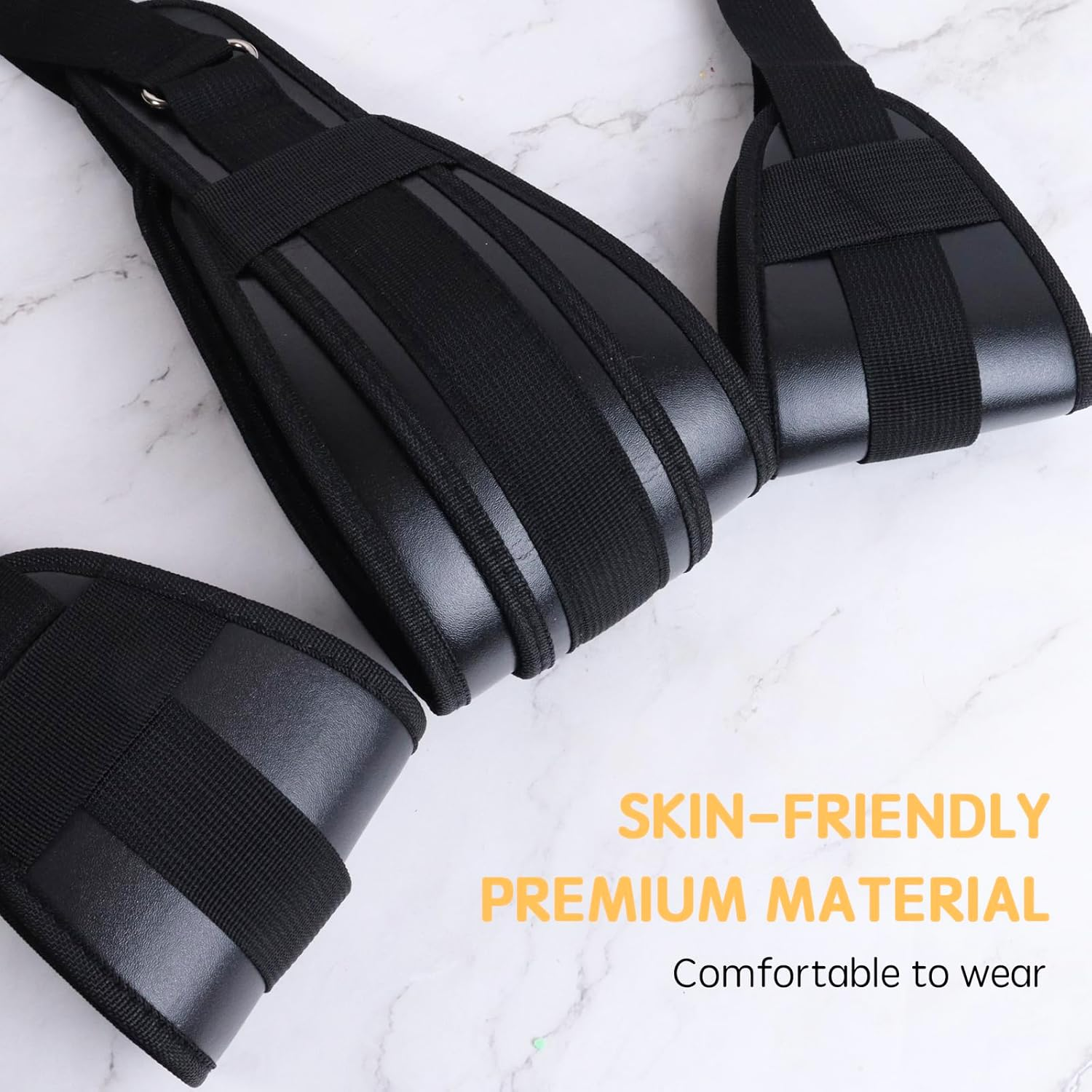 BDSM Door Sex Toys Sex Swing Bondage Slave Leather Soft Plush Sex Slings with Adjustable Straps, Hanging Door Handcuffs Leg Restraints Spreader Adult Toys for Couple image number 3