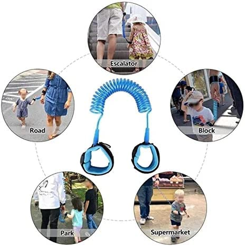 1Pcs anti Lost Wrist Link Safety for Toddlers Baby anti Loop Hand Belt Harness Toddler Leash 2M Children Outdoor Safety Hook (Green) image number 3