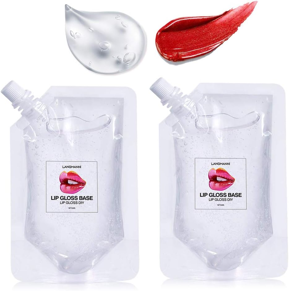 Bestland 2Pack DIY Homemade Moisturizing Lip Gloss Base, Lip Makeup Primer Basic Lipstick Material, Natural Non-Stick Clear Lip Gloss Base Making Lip Gloss Supplies, 2Pack 100Ml (Transparent) image number 4