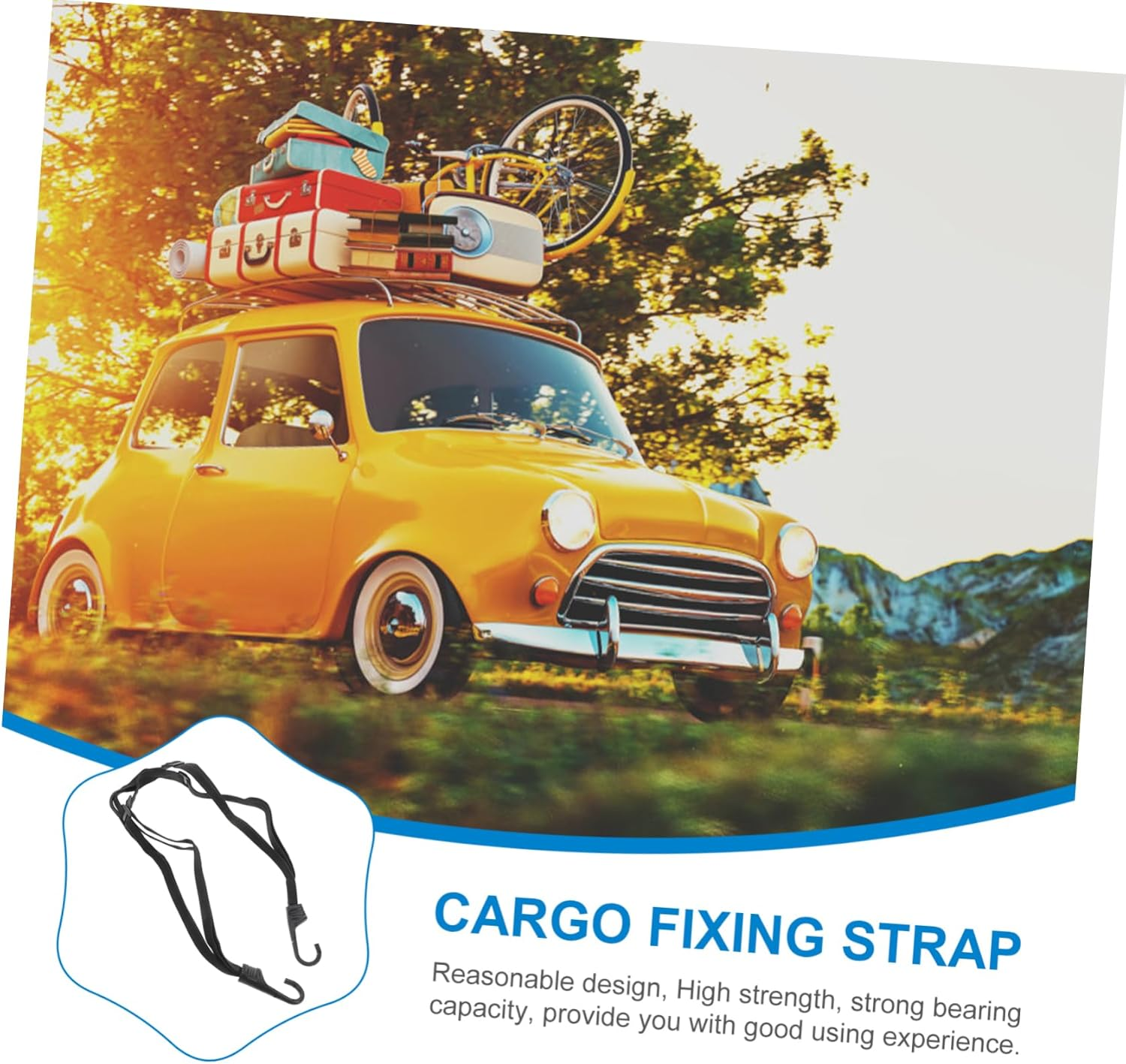 WHAMVOX 2Pcs Elastic Motorcycle Helmet Straps Luggage Belt Strap Secure Binding for Bike Car image number 5