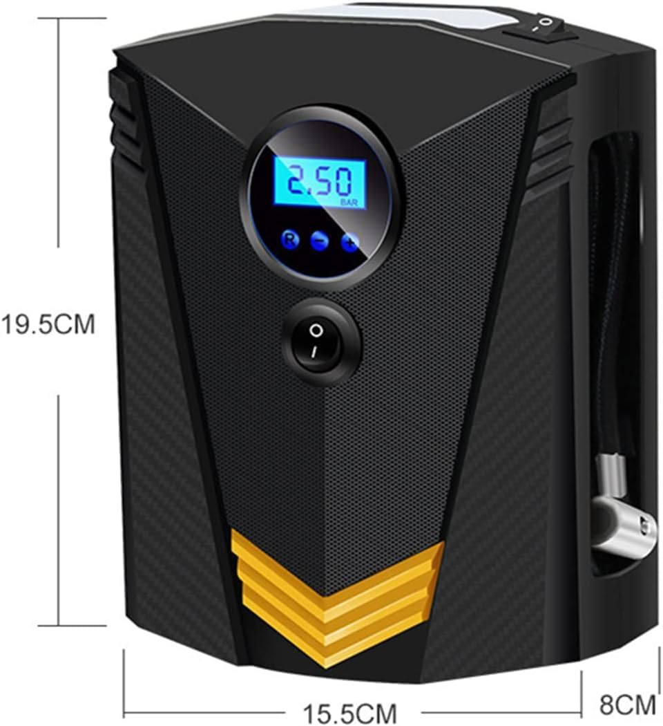 Air Compressor Tire Inflator, Portable 150PSI DC12V Air Pump 9.5FT Cord with Digital Pressure Display with LED Light, for Car, Bicycle and Other Inflatables image number 4