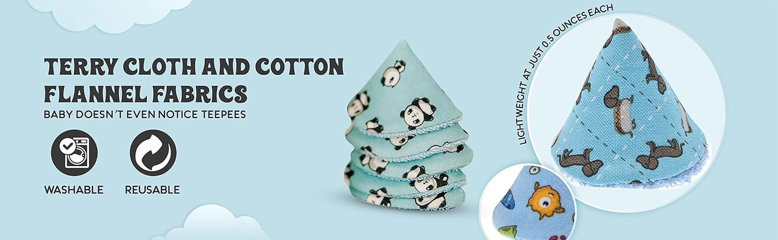 Washable Cotton Pee-Pee Teepees That Shield Baby Boys Pee during Diaper Changes. Great Add-On Baby Showers. Comes in Gift-Ready Store Packaging. 10 Pieces in Cellophane Bag. Cars image number 3